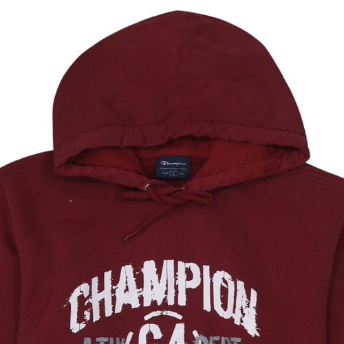 Champion Women’s Maroon Pullover Hoodie L Graphic Athletic Style