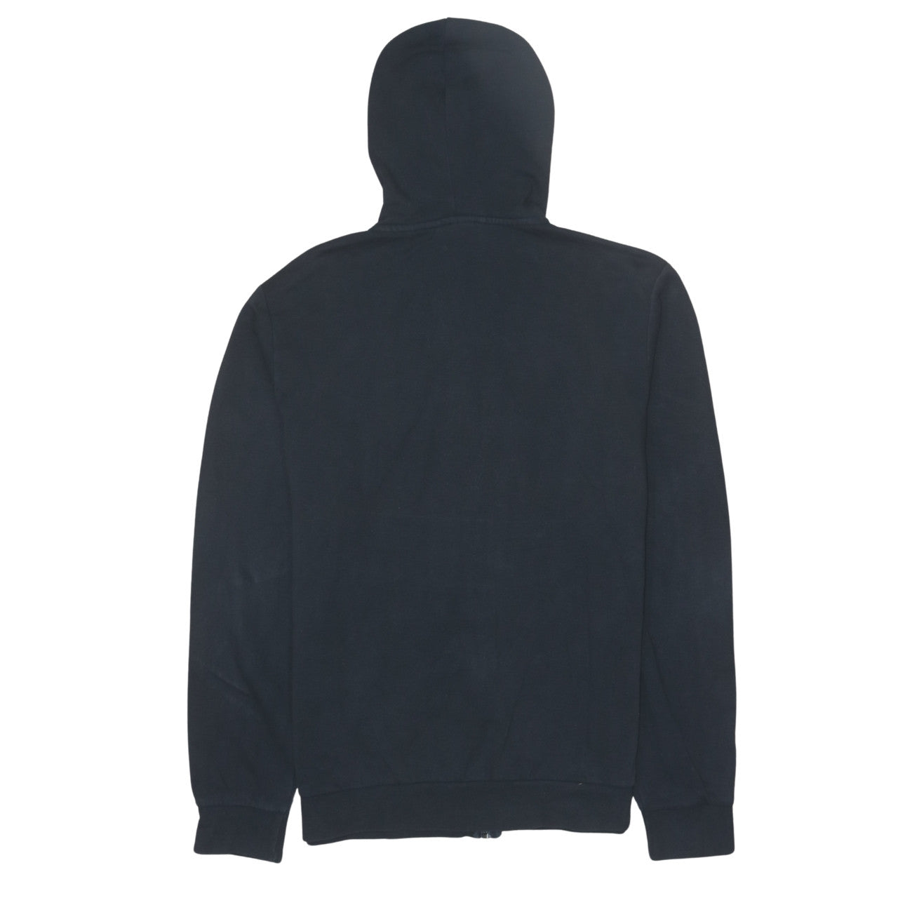 Adidas Womens Black Full Zip Hoodie Medium Classic 3-Stripes Jacket