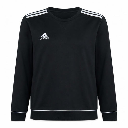 Front view of Adidas Women Black ClimaWarm Pullover Sweatshirt, size M