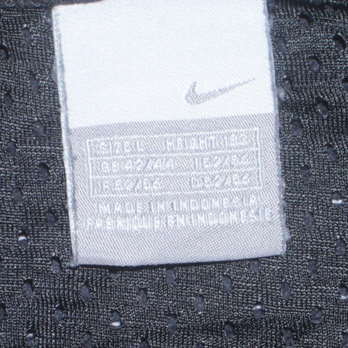Nike Men's Black L Crew Neck Striped Logo Sweatshirt