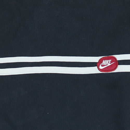 Nike Men's Black L Crew Neck Striped Logo Sweatshirt