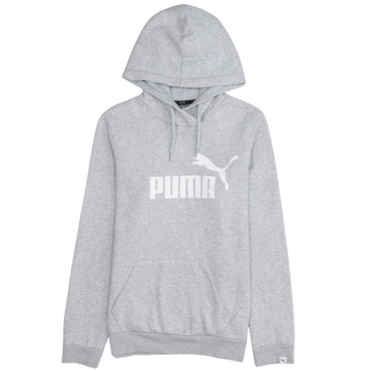 Puma Womens Grey Hoodie UK 12 Pullover Logo Hooded Sweatshirt