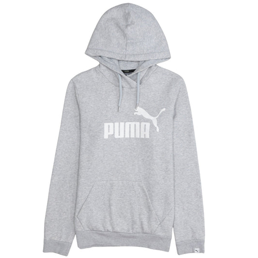 Puma Womens Grey Hoodie UK 12 Pullover Logo Hooded Sweatshirt
