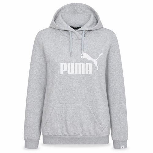Puma Womens Grey Hoodie UK 12 Pullover Logo Hooded Sweatshirt