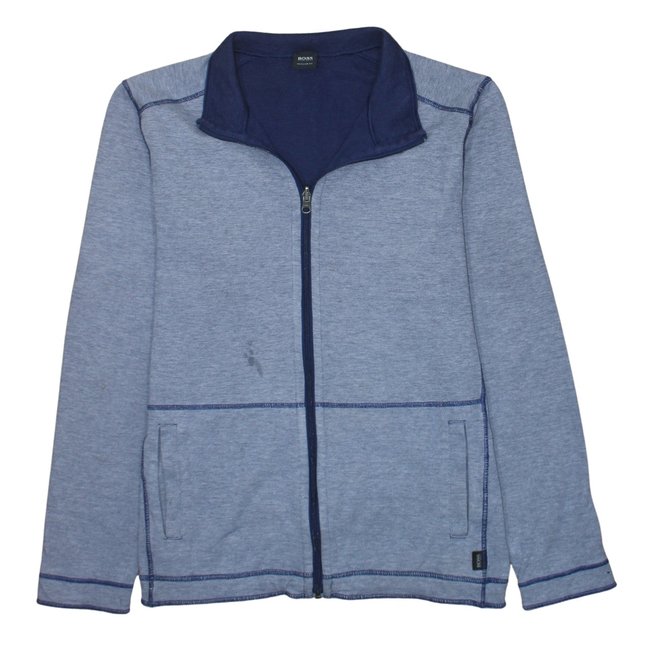 Hugo Boss Men's Blue Regular Fit Full Zip Sweatshirt Size L