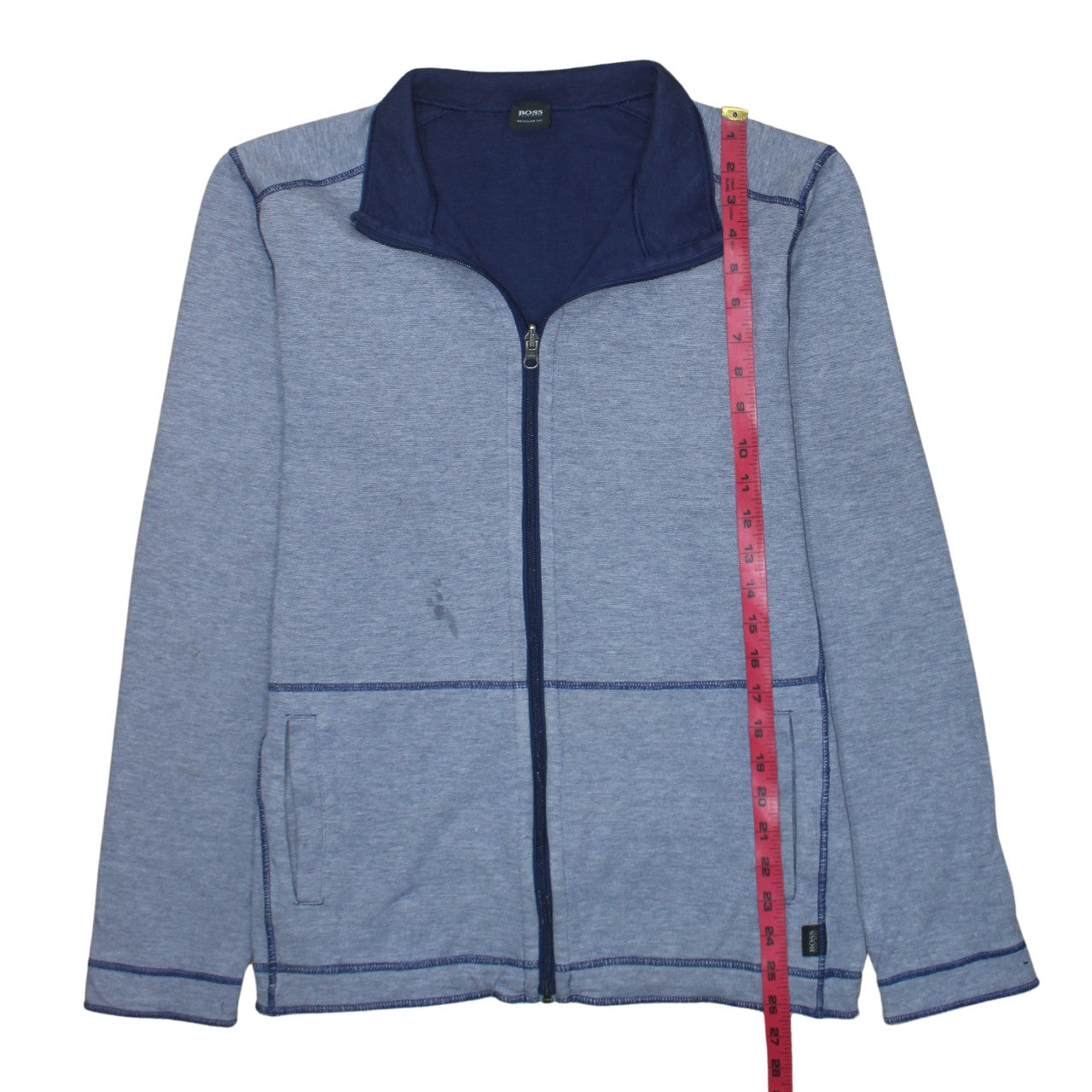 Hugo Boss Men's Blue Regular Fit Full Zip Sweatshirt Size L