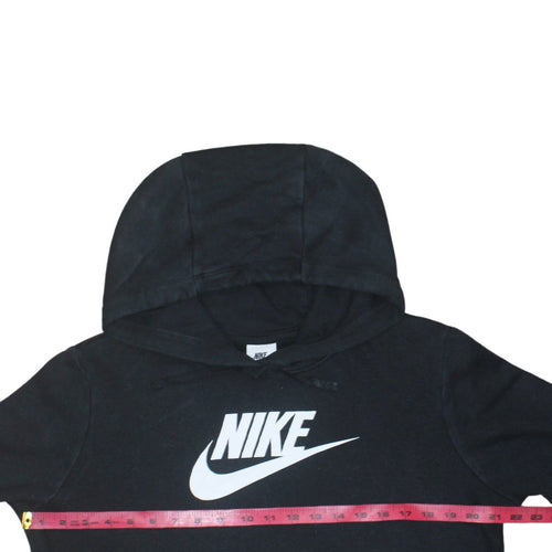 Nike Men's Black Pullover Hoodie Small Graphic Fleece Sweatshirt