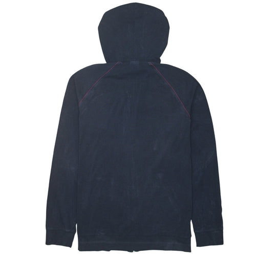 Hugo Boss Womens Navy Full Zip Hoodie Size L Cotton Blend