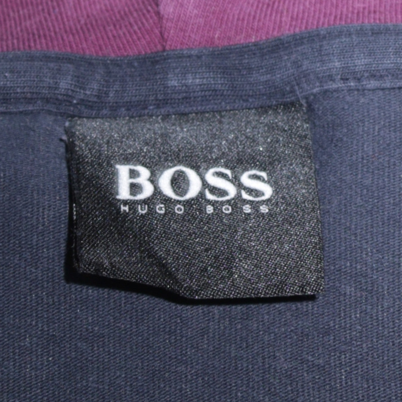 Hugo Boss Womens Navy Full Zip Hoodie Size L Cotton Blend