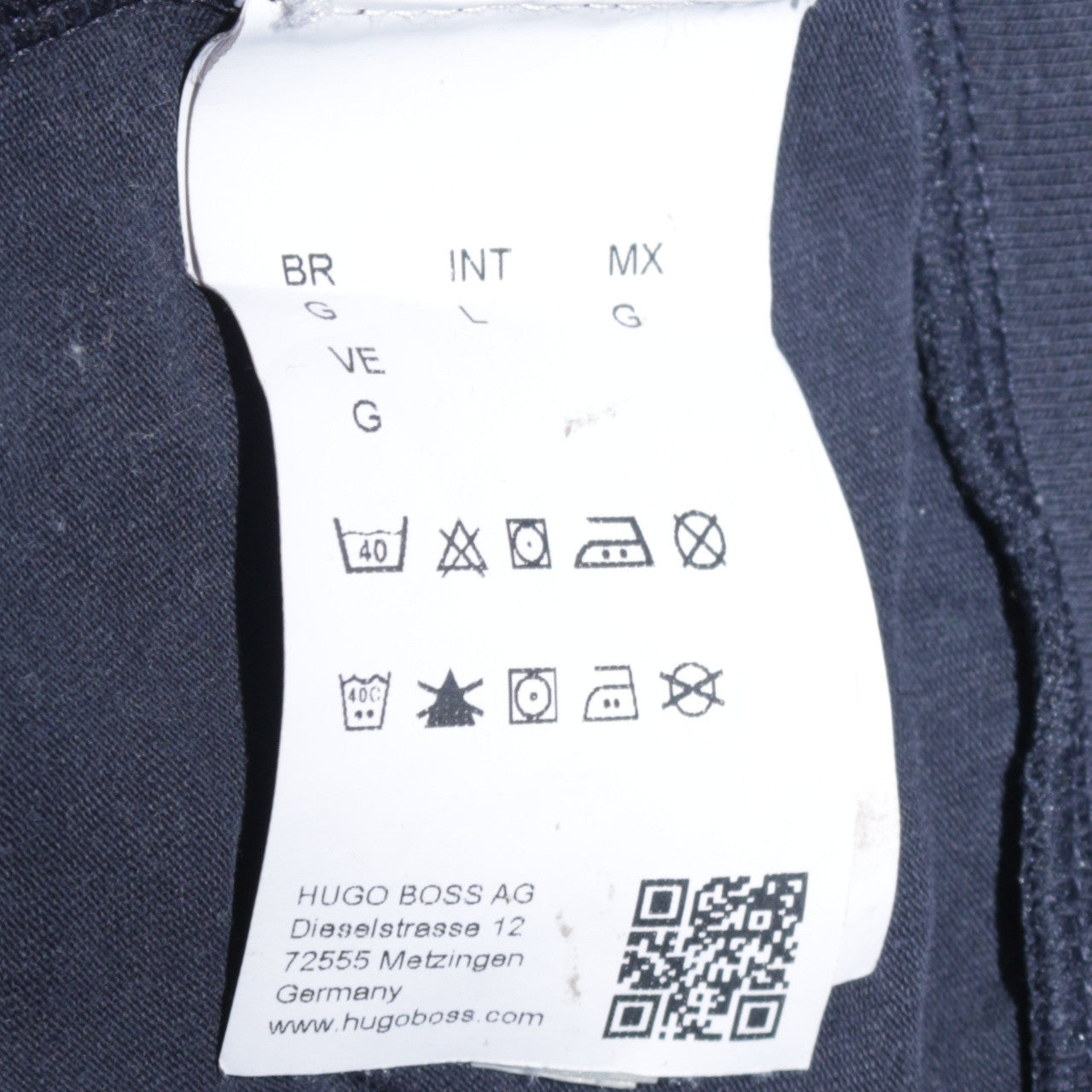 Hugo Boss Womens Navy Full Zip Hoodie Size L Cotton Blend