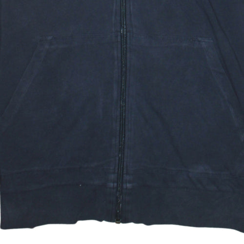 Hugo Boss Womens Navy Full Zip Hoodie Size L Cotton Blend