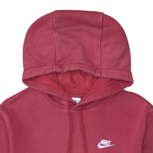Nike Men's Red XS Pullover Hoodie Fleece Sweatshirt