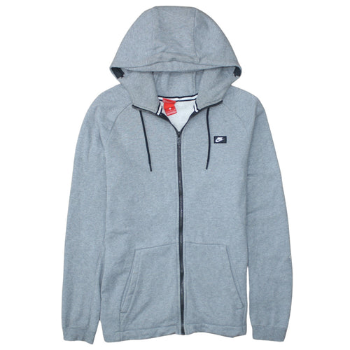 Nike Men's Grey Full Zip Hoodie L Regular Fit Sportswear