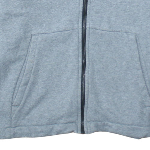 Nike Men's Grey Full Zip Hoodie L Regular Fit Sportswear