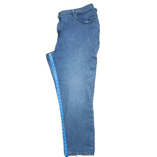 Lee Women Blue 20 Plus Straight Leg Mid Rise Stretch Jeans