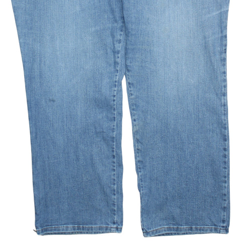 Lee Women Blue 20 Plus Straight Leg Mid Rise Stretch Jeans
