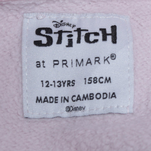 Disney Stitch Pink Pullover Hoodie Teens 12-13Y Primark Fleece