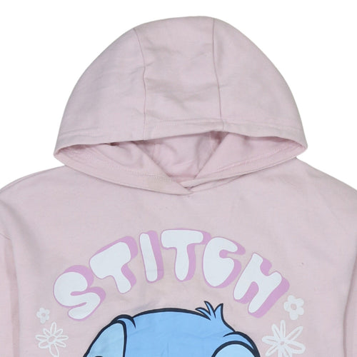 Disney Stitch Pink Pullover Hoodie Teens 12-13Y Primark Fleece