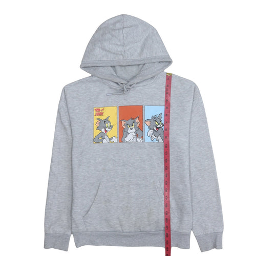 Primark Women Grey Tom & Jerry Hoodie XS Pullover Graphic Print
