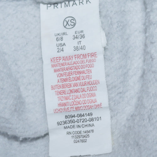 Primark Women Grey Tom & Jerry Hoodie XS Pullover Graphic Print