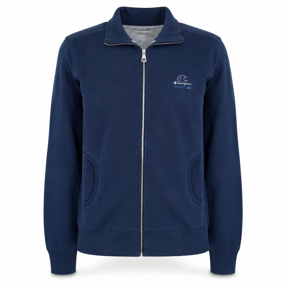 Front view of Champion Women's Navy Full Zip Sweatshirt L Heritage Classics