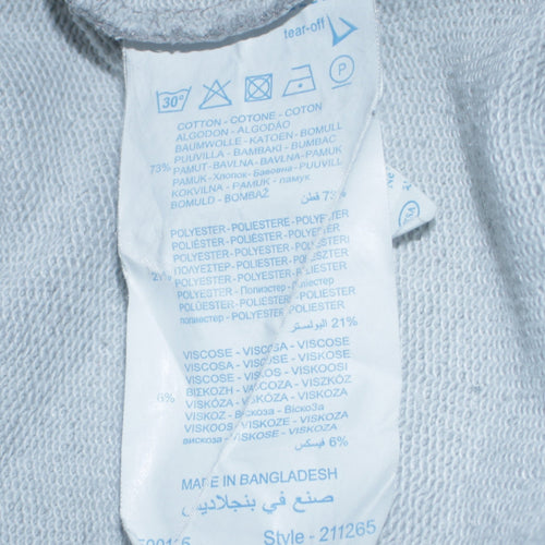 Champion Men Grey Small Pullover Hoodie with Logo Print