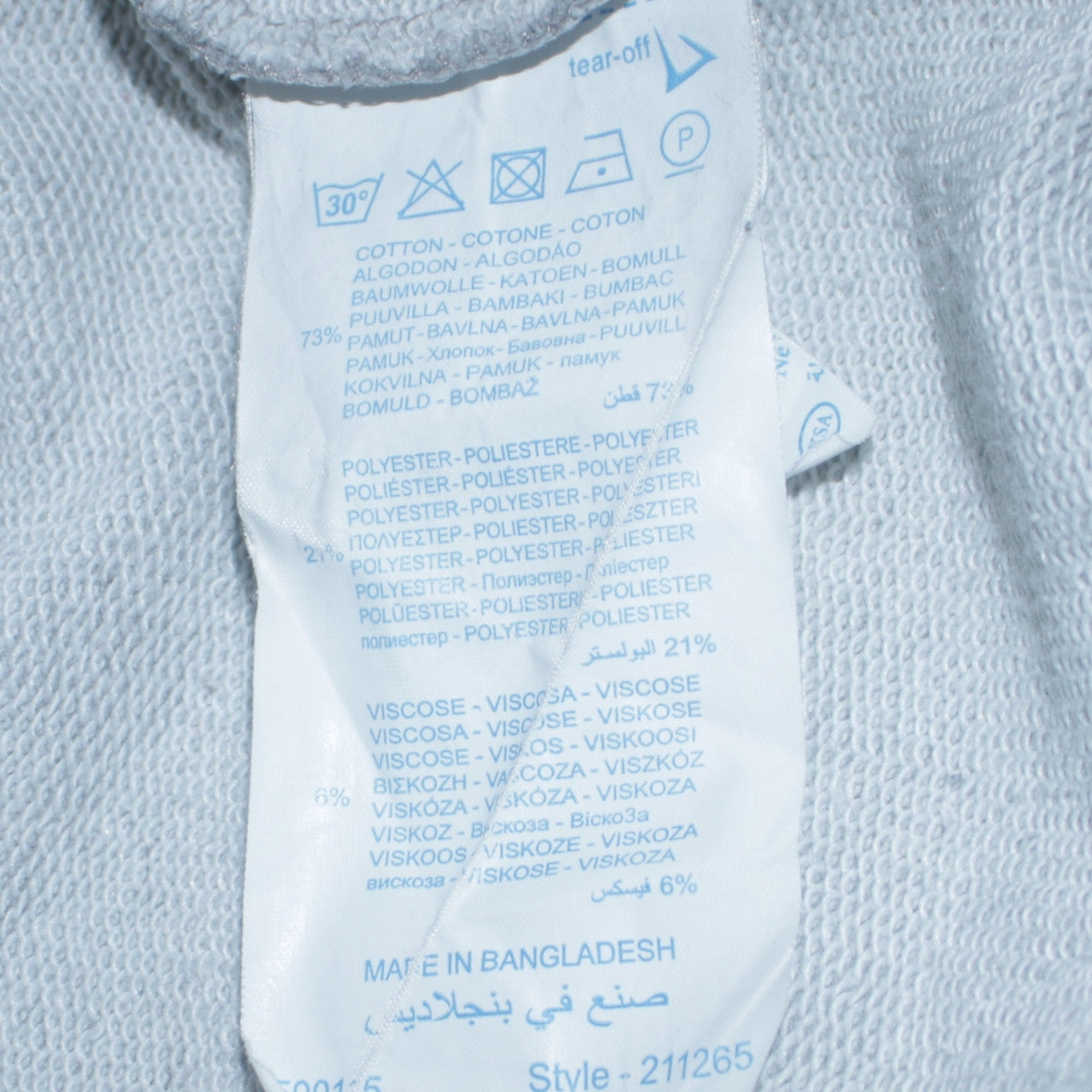 Champion Men Grey Small Pullover Hoodie with Logo Print