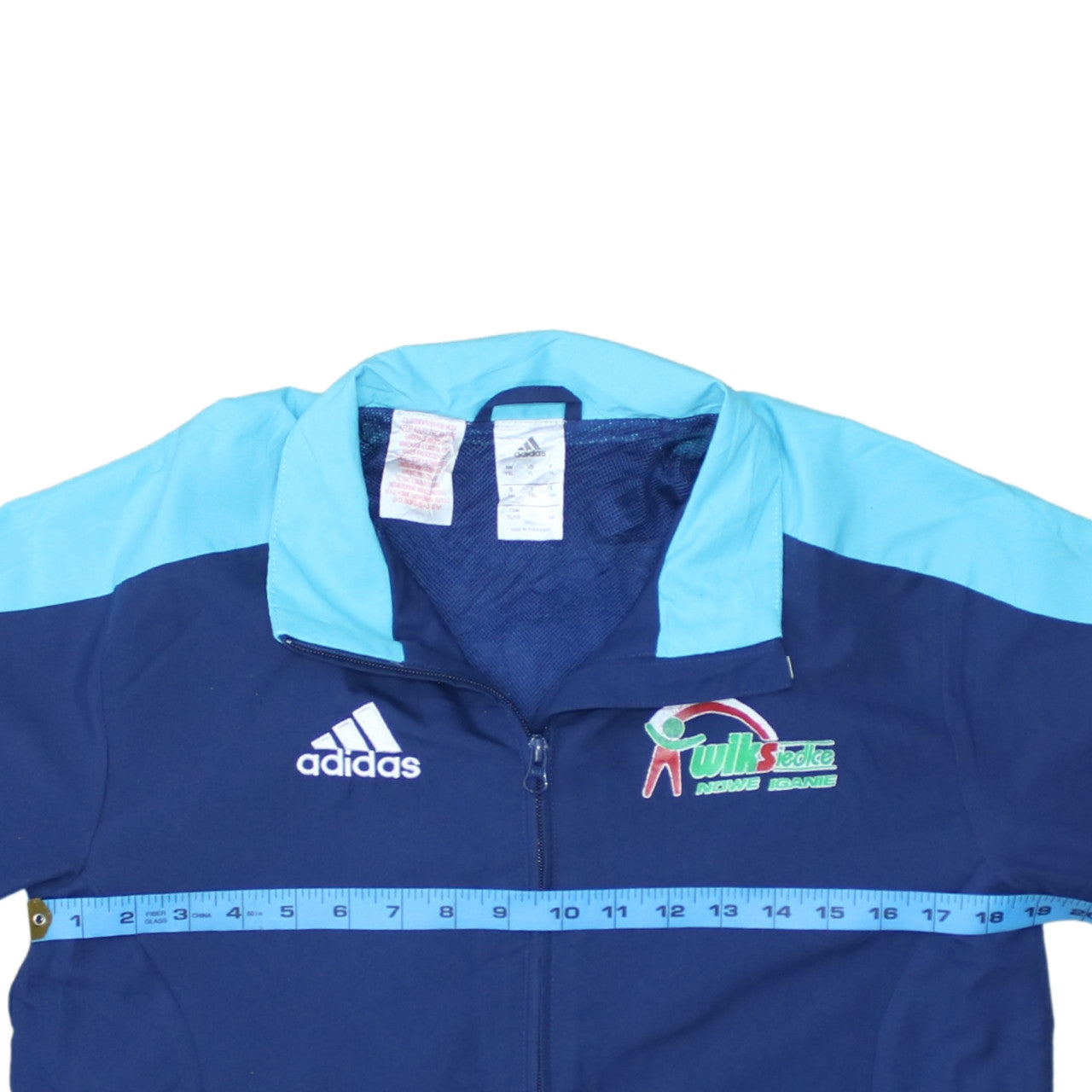 Adidas Teens Blue 164 Full Zip Sports Sweatshirt Jacket