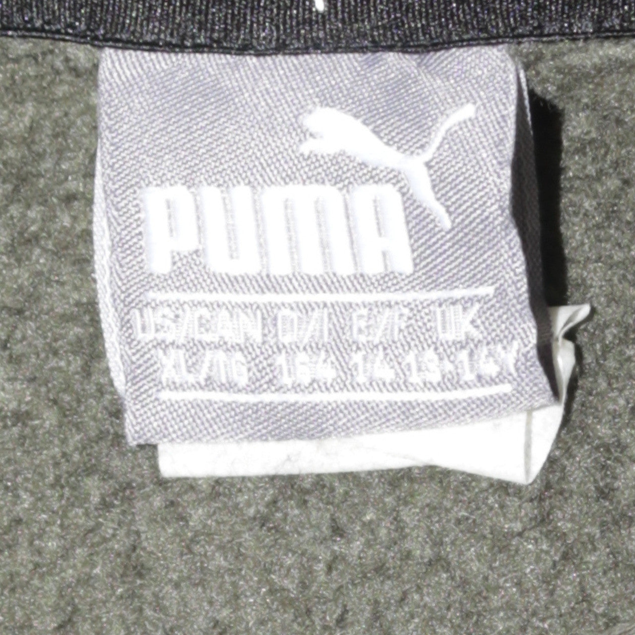 Puma Boys Green Pullover Hoodie Long Sleeve Logo Sweatshirt Size 14