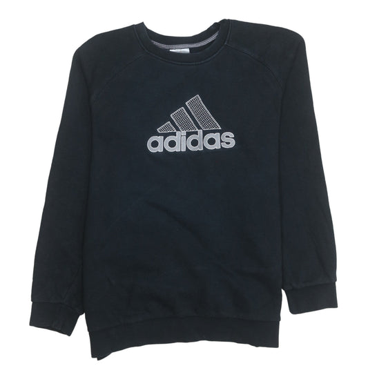Adidas Boys Black XL Sweatshirt Long Sleeve Crew Neck Pullover