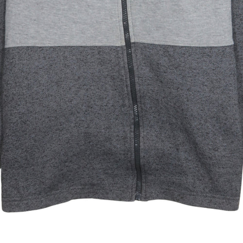 AIM Apparel Men's Grey Full Zip Hoodie Size L Regular Fit