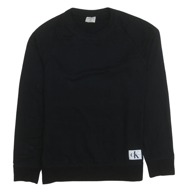 Calvin Klein Men’s Black Crew Neck Cotton Sweatshirt M