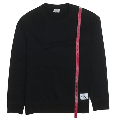 Calvin Klein Men’s Black Crew Neck Cotton Sweatshirt M