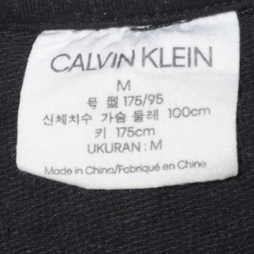 Calvin Klein Men’s Black Crew Neck Cotton Sweatshirt M