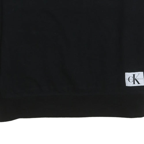 Calvin Klein Men’s Black Crew Neck Cotton Sweatshirt M