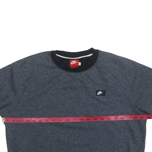 Nike Men's Grey Crew Neck Sweatshirt M Regular Fit Pullover