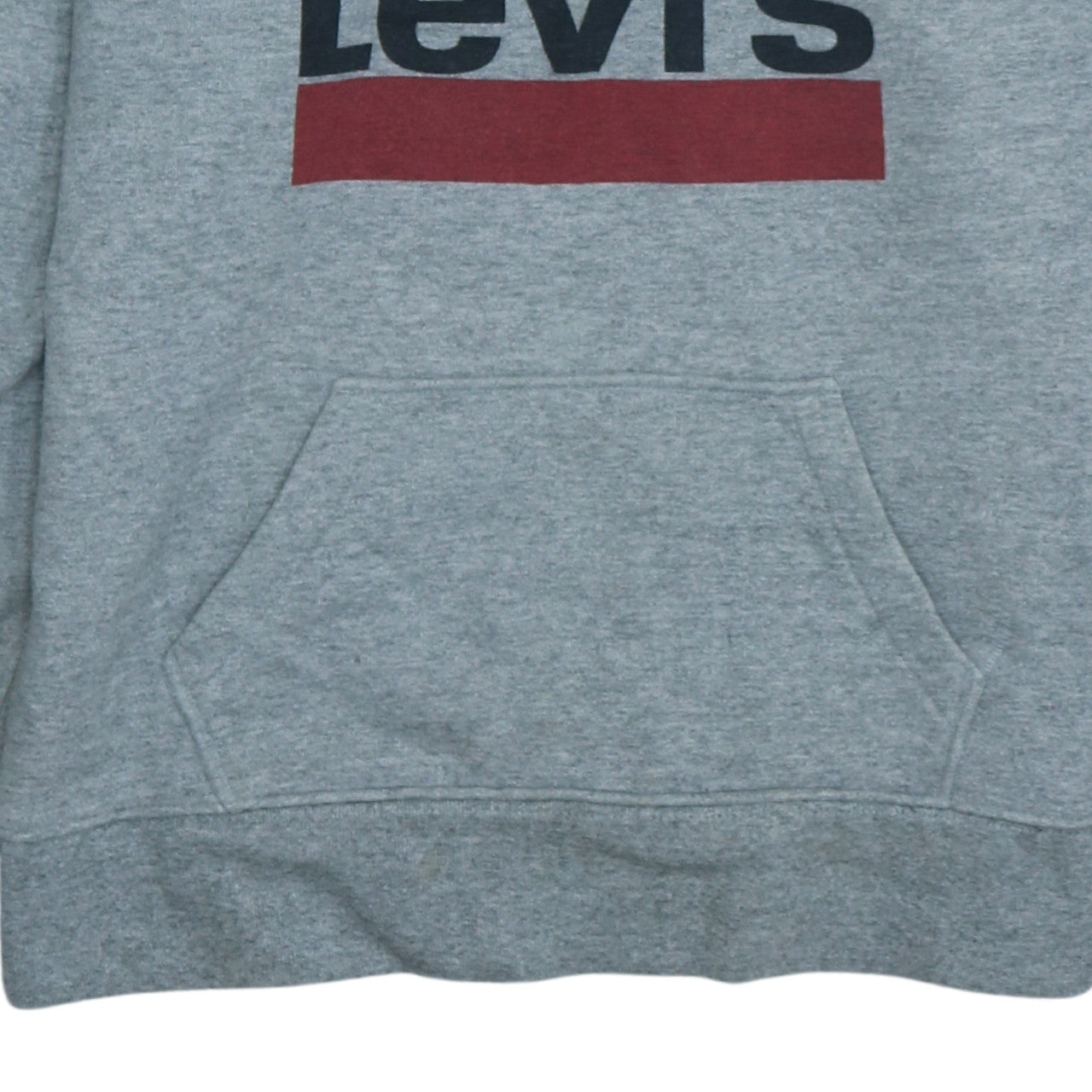 Levi's Men's Grey Pullover Hoodie Small Logo Fleece Sweatshirt