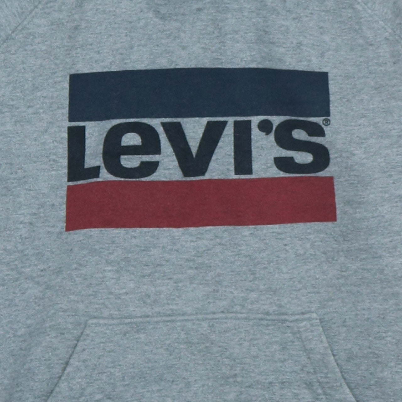 Levi's Men's Grey Pullover Hoodie Small Logo Fleece Sweatshirt