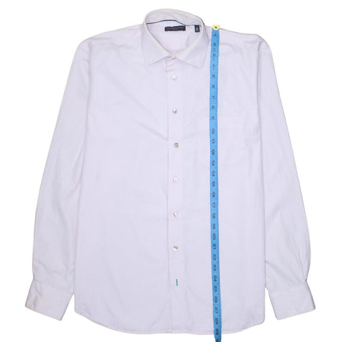 Tommy Hilfiger Men Pink Slim Fit Cotton Long Sleeve Button-Up Shirt 15.5