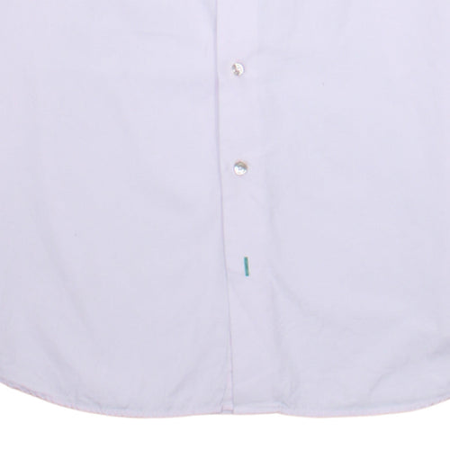 Tommy Hilfiger Men Pink Slim Fit Cotton Long Sleeve Button-Up Shirt 15.5