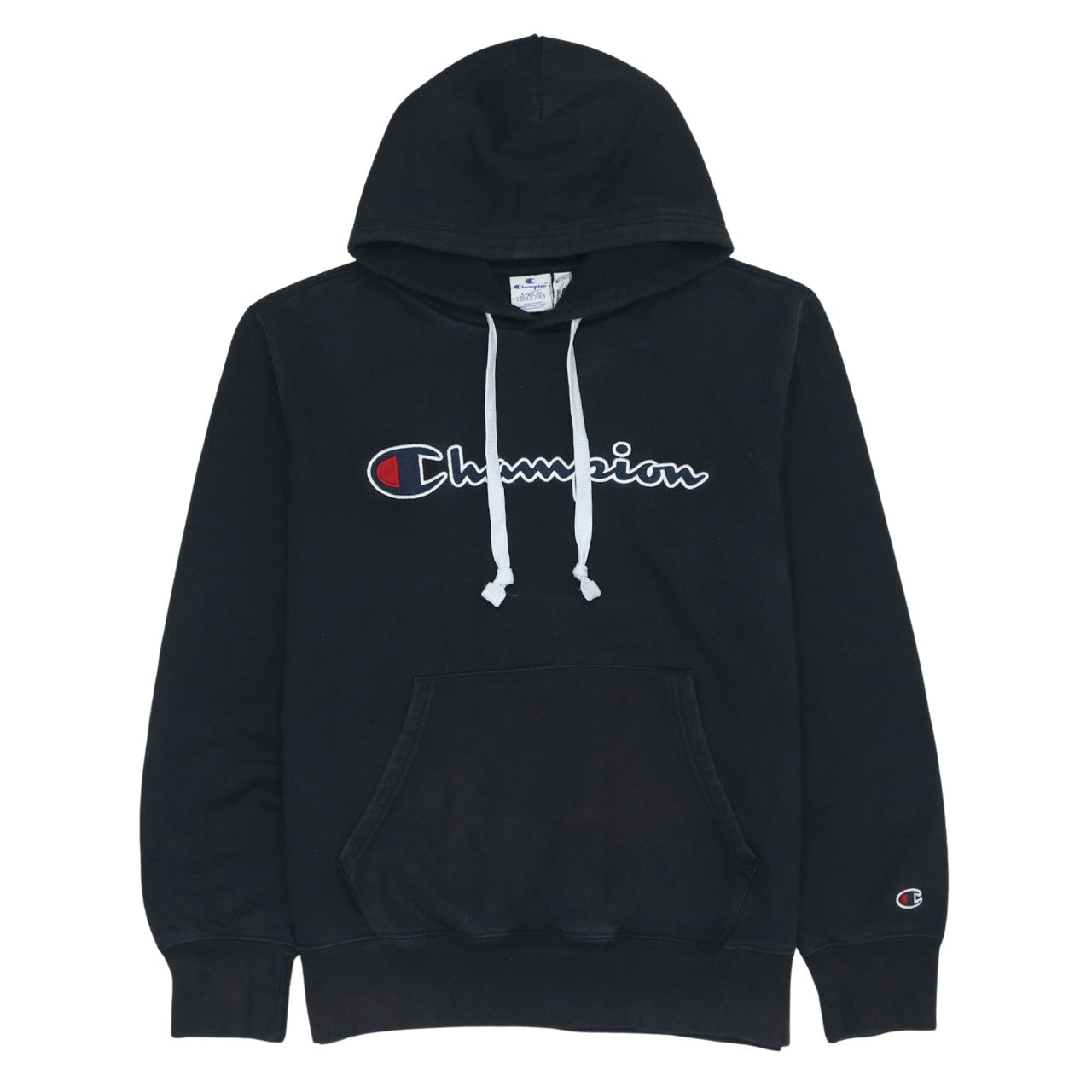 Champion Men’s Black Large Pullover Hoodie with Logo Embroidery