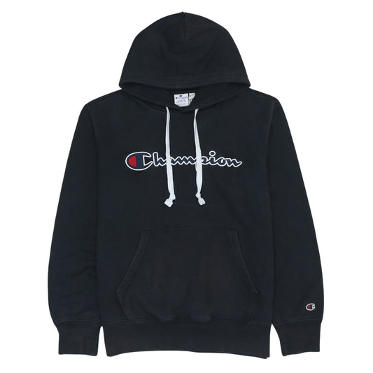 Champion Men’s Black Large Pullover Hoodie with Logo Embroidery