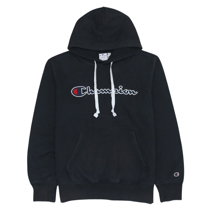 Champion Men’s Black Large Pullover Hoodie with Logo Embroidery