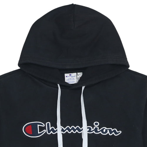 Champion Men’s Black Large Pullover Hoodie with Logo Embroidery