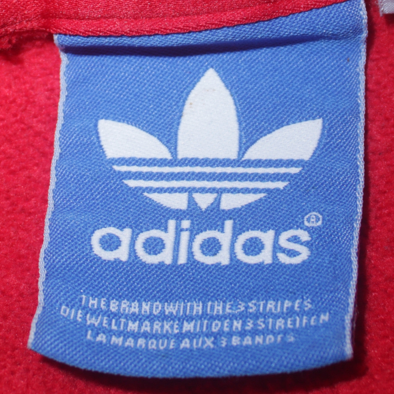 Adidas Men’s Red Pullover Hoodie Size M Logo Sportswear Sweatshirt