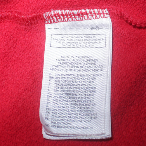 Adidas Men’s Red Pullover Hoodie Size M Logo Sportswear Sweatshirt