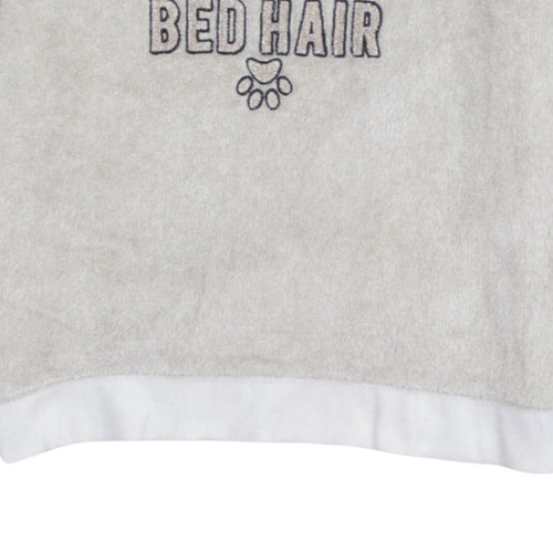 Disney Women's Beige Fleece Pyjama Top Size 10-12 Lady Bed Hair