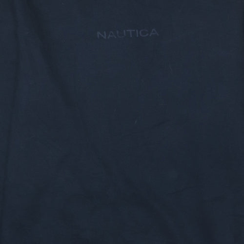 Nautica Men's Blue Crew Neck Logo Pullover Sweatshirt Size M