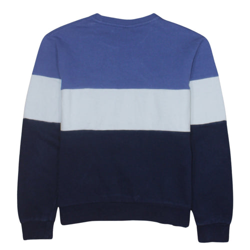 FILA Mens Blue Crew Neck Logo Sweatshirt Size L Regular Fit