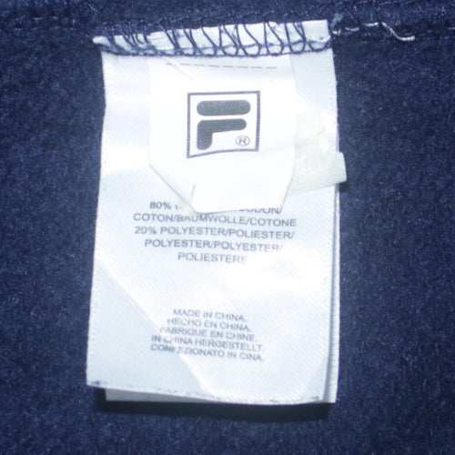 FILA Mens Blue Crew Neck Logo Sweatshirt Size L Regular Fit